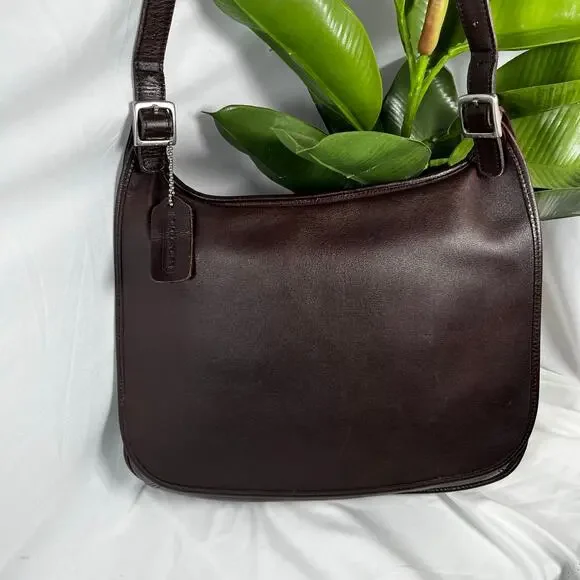 SOLD COACH Vintage 9134 Hippie Flap Bag Shoudler or Crossbody Brown - Picture 2 of 15